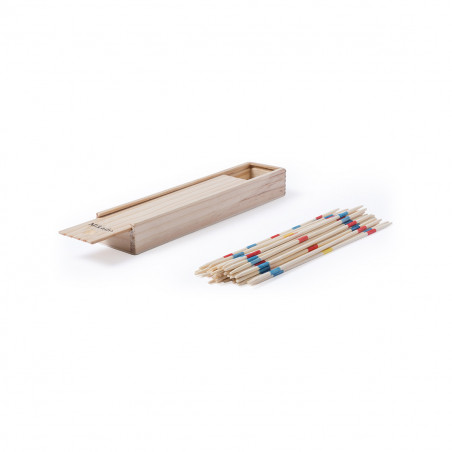 Gioco di abilità Mikado con adesivo da supereroe per i dettagli