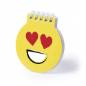 Quaderno emoji a forma di cuore con matita e divertente gomma per i dettagli