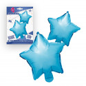 Set di 2 palloncini foil a forma di stella blu per decorare eventi
