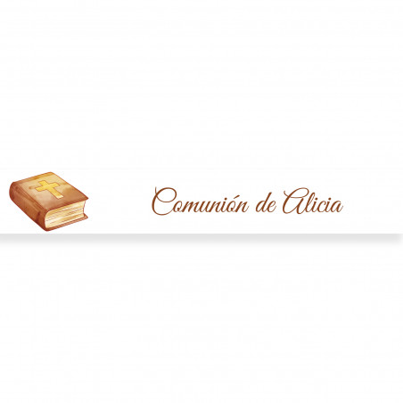 Adesivo Comunione 5x1 Bibbia personalizzata per i dettagli