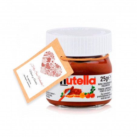 Nutella 25 gr. con etichetta personalizzabile per dettagli romantici