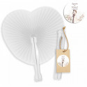 Pai Pai a forma di cuore bianco con etichetta personalizzata per matrimoni