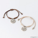 Bracciale di comunione colomba della pace in sacchetto verde acqua con adesivo personalizzabile