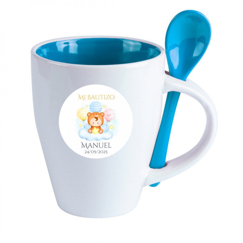 Set 4 Tazze In Ceramica Con Gufi, Regalo Perfetto Per Bomboniere (matrimoni, Comunioni, Compleanni Bimbi) – Confezione Singola In Sacchetto Regalo