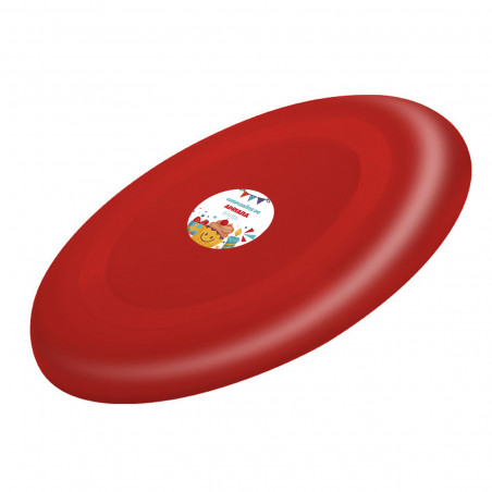 Frisbee di plastica rossa personalizzato per compleanni
