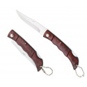 Coltello in legno personalizzato per matrimoni, regalo originale con adesivo su fondo crema in busta kraft