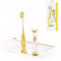 Set di spazzolino da denti per bambini personalizzato con clessidra e custodia trasparente, regalo divertente per compleanni