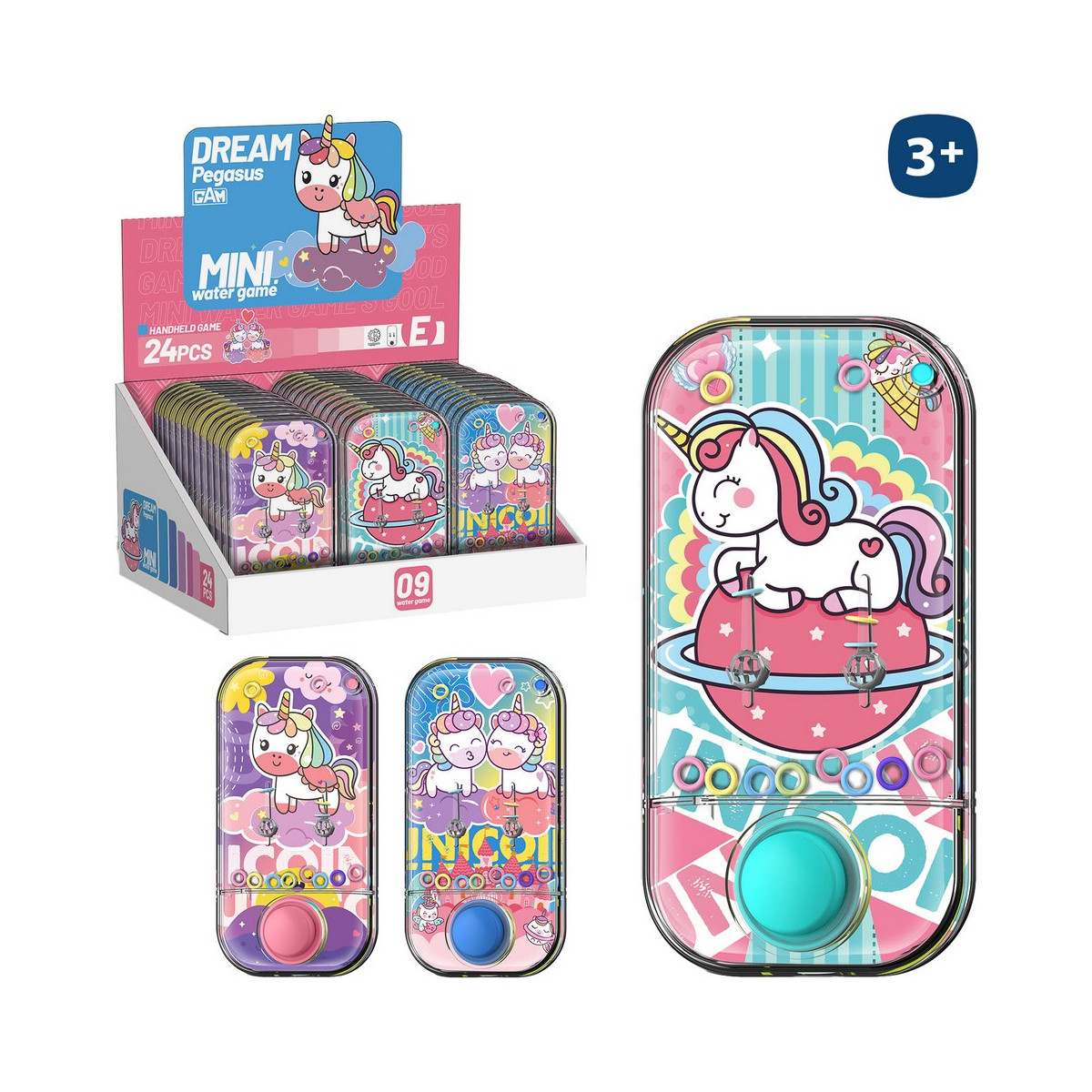 Design del gioco di abilità acquatiche con unicorni