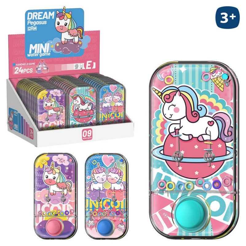 Design del gioco di abilità acquatiche con unicorni