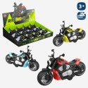 Motocicletta giocattolo a retrofrizione per i dettagli