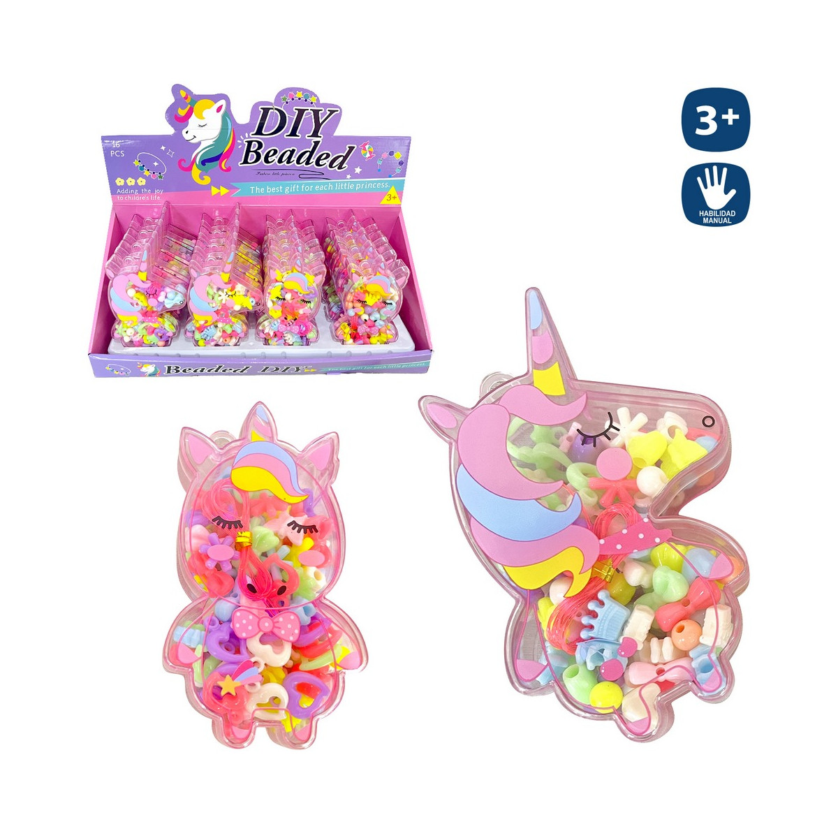 Perline per collane e bracciali in scatola di unicorno per i dettagli