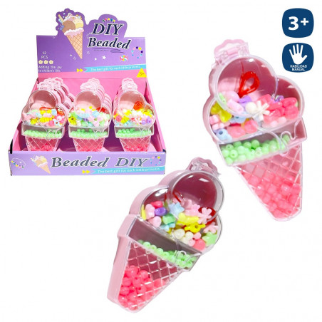 Perline colorate per collane e bracciali in scatola satinata per dettagli