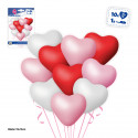 Palloncini cuore rosso rosa e bianco 12 unità da decorare