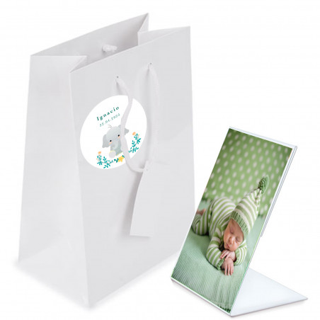 Portafoto in metacrilato personalizzato con sacchetto regalo