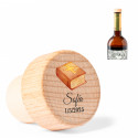 Tappo di legno riutilizzabile con adesivo personalizzabile per dettagli prima comunione