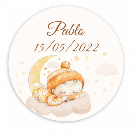 Portachiavi angelo custode in sacchetto personalizzato per battesimo
