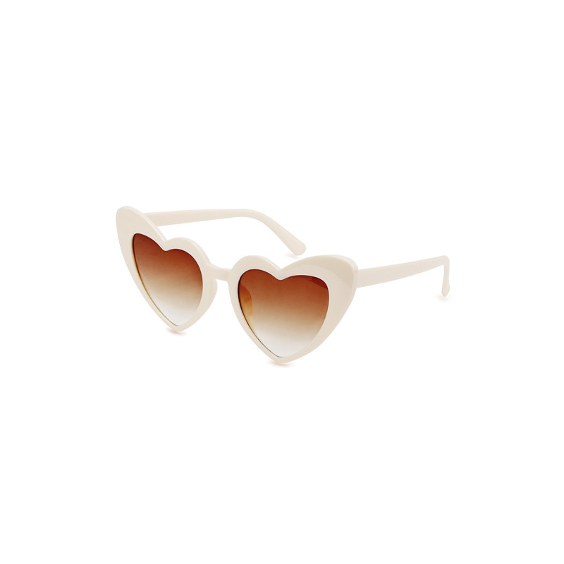 Occhiali da sole design cuori bianchi per eventi