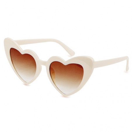 Occhiali da sole design cuori bianchi per eventi