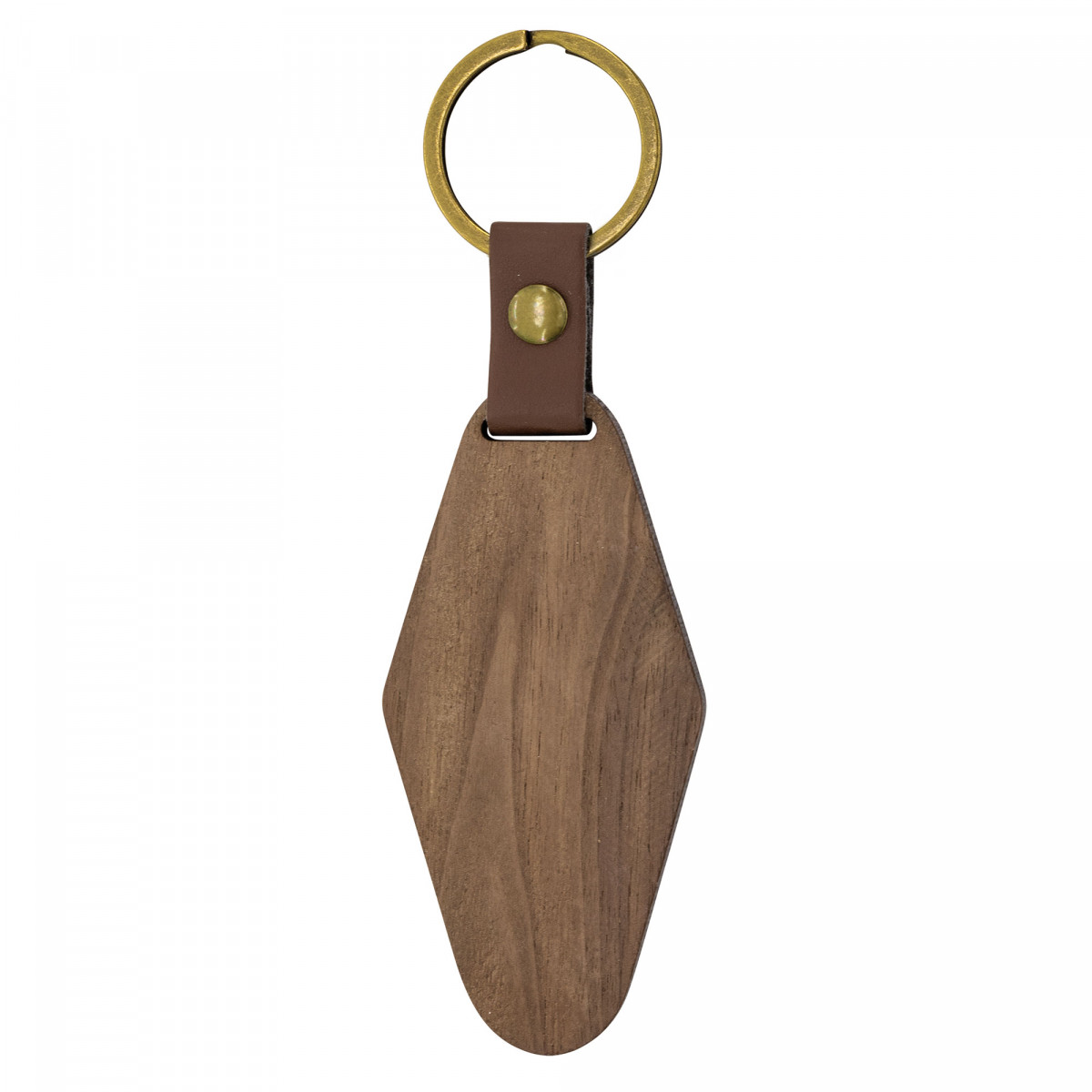 Portachiavi in legno a forma di diamante