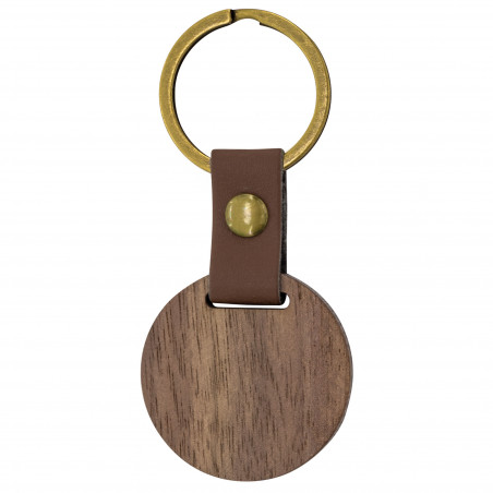 Portachiavi rotondo in legno