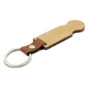 Portachiavi con moneta per auto in legno