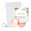 Balsamo labiale in portachiavi con biglietto promemoria floreale in sacchetto di organza bianca per eventi