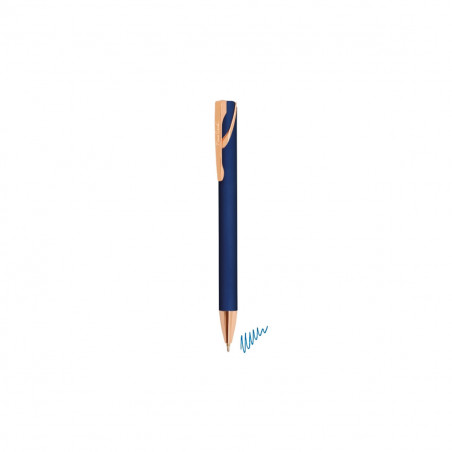 Penna Pierre Cardin semi gel blu marino con adesivo prima comunione per dettagli bambino