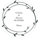 Bidone di vetro con copertura nera per matrimonio