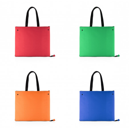 Borsa frigo colorata con cerniera e apertura completa