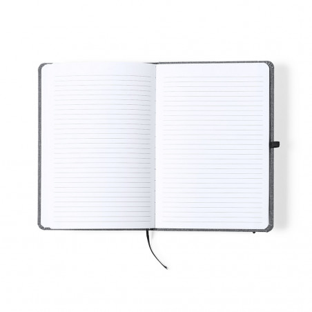 Bloc notes ECO con copertina rigida realizzati in RPET per dettagli