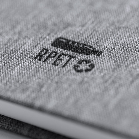 Bloc notes ECO con copertina rigida realizzati in RPET per dettagli