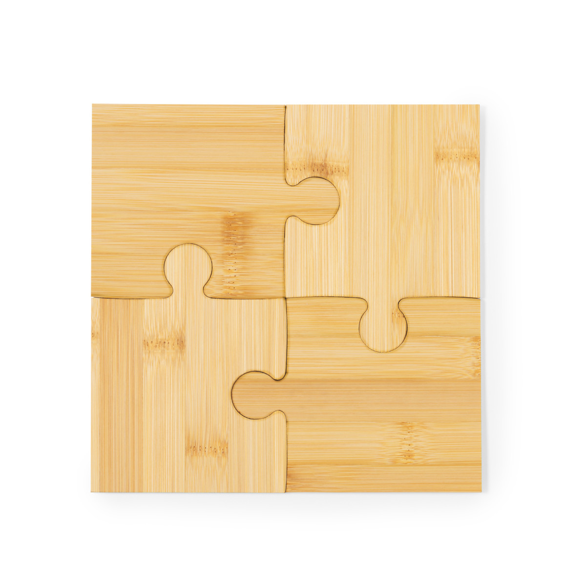 Sottobicchieri in bambù con design puzzle originale per i dettagli