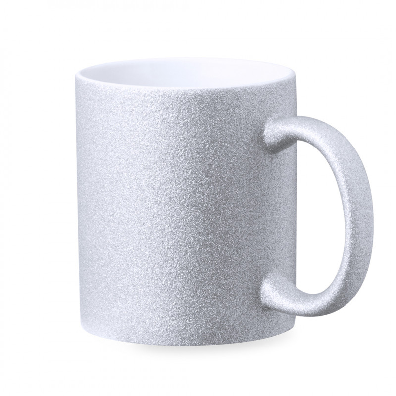 Tazza di sublimazione in ceramica effetto glitter per dettagli eventi