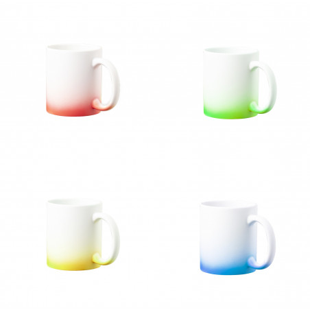 Tazza con finitura opaca per sublimazione nei colori per i dettagli dell'evento