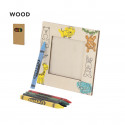 Portafoto in legno design animali da colorare