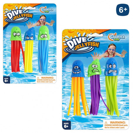 Meduse giocattolo 3 unità lanciatore da piscina per gioco di immersione estivo