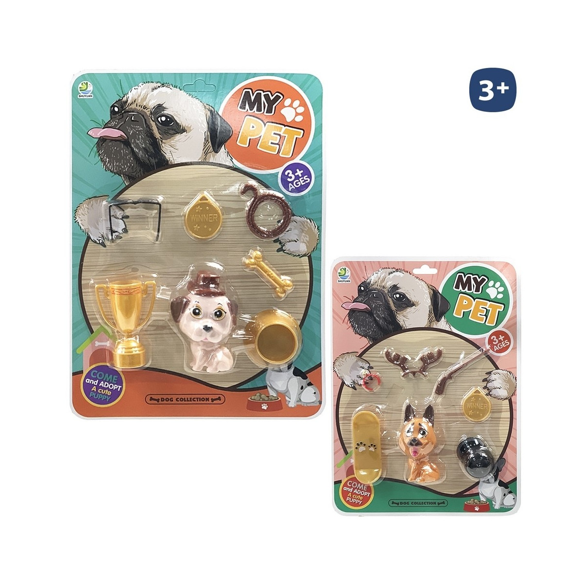Set di giocattolo per animali domestici con accessori 7 pezzi