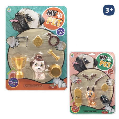 Set di giocattolo per animali domestici con accessori 7 pezzi