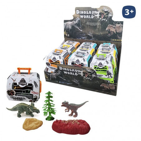 Dinosauro in valigetta con accessori
