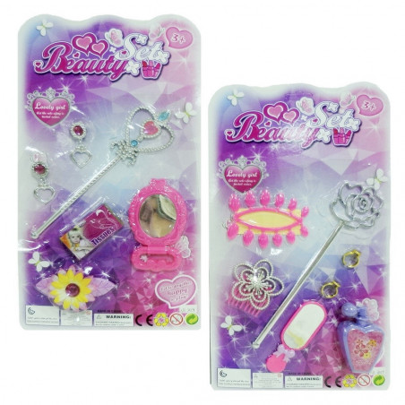 Set di bellezza con bacchetta metallica e accessori