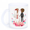 Tazza glassata sublimata con fotografia e dedicatoria personalizzata