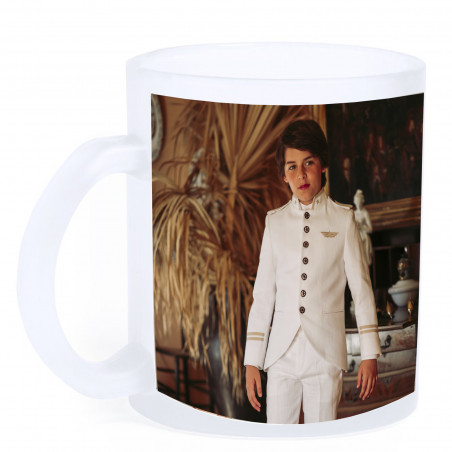 Tazza glassata sublimata con fotografia e dedicatoria personalizzata