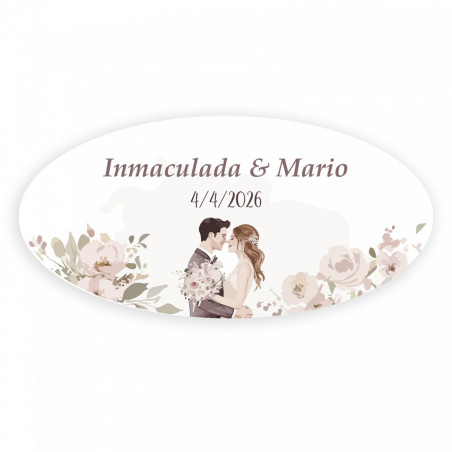 Caramelle alla menta senza zucchero in scatola di metallo bianca personalizzata per matrimoni