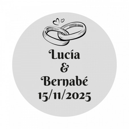 Lanterna LED in alluminio con adesivo personalizzabile per dettagli di matrimonio