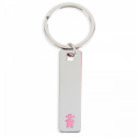 Portachiavi metallico bambina in elegante scatola con adesivo prima comunione personalizzabile da regalare