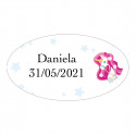 Quaderno e astuccio di pastelli colorati con design unicorno personalizzato in sacchetto di organza per regali per bambini
