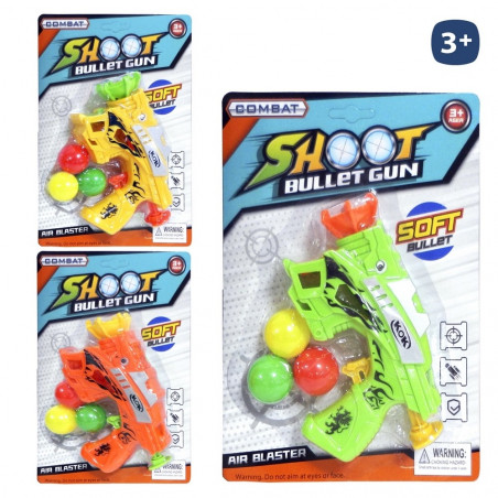 Pistola lancia-palline colori vibranti per giocare