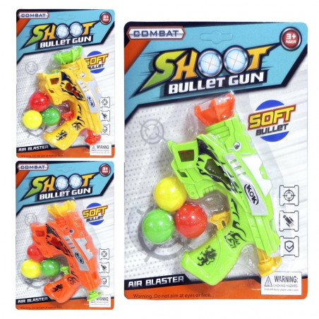 Pistola lancia-palline colori vibranti per giocare