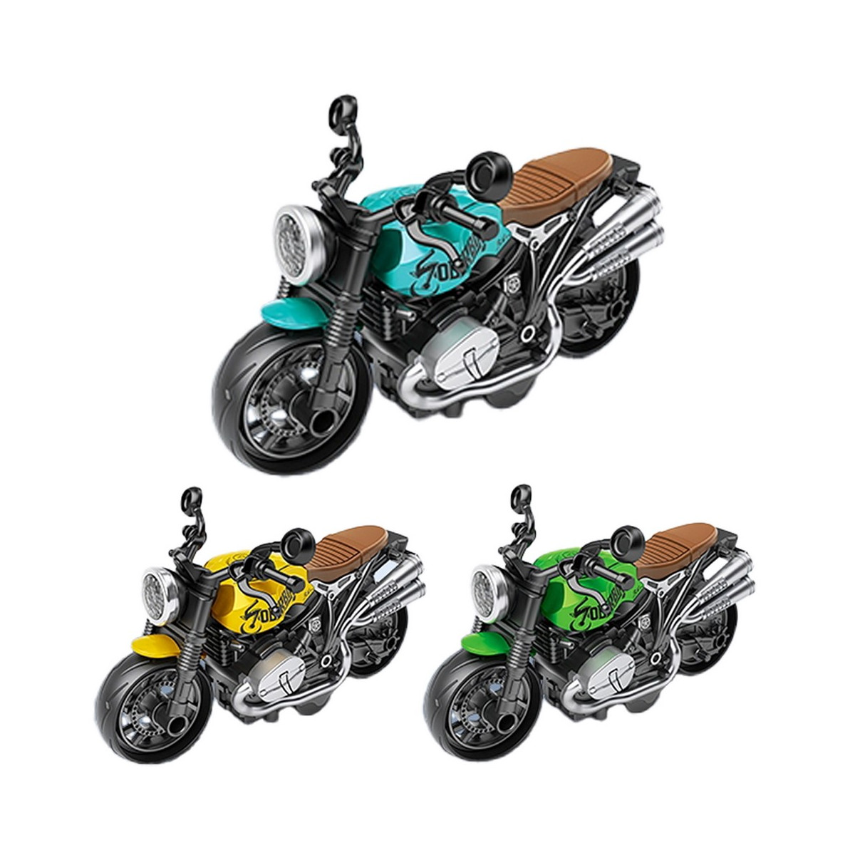 Motociclette in stile retro giocattolo movimento a frizione da regalare