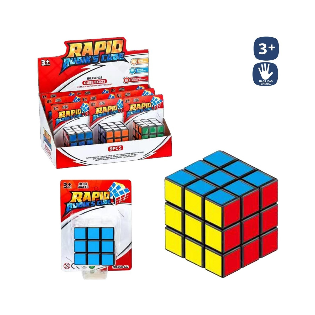 Cubo di abilità magico colorato per dettagli